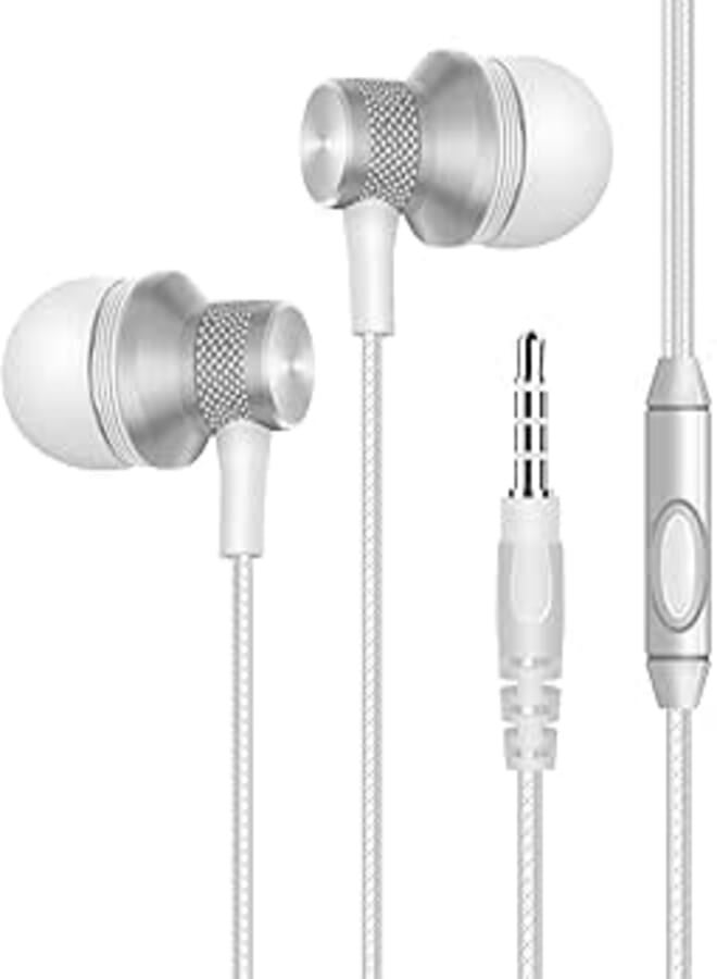 Classic Sports Stereo Headset with Remote and Mic Support JP-30 Sliver